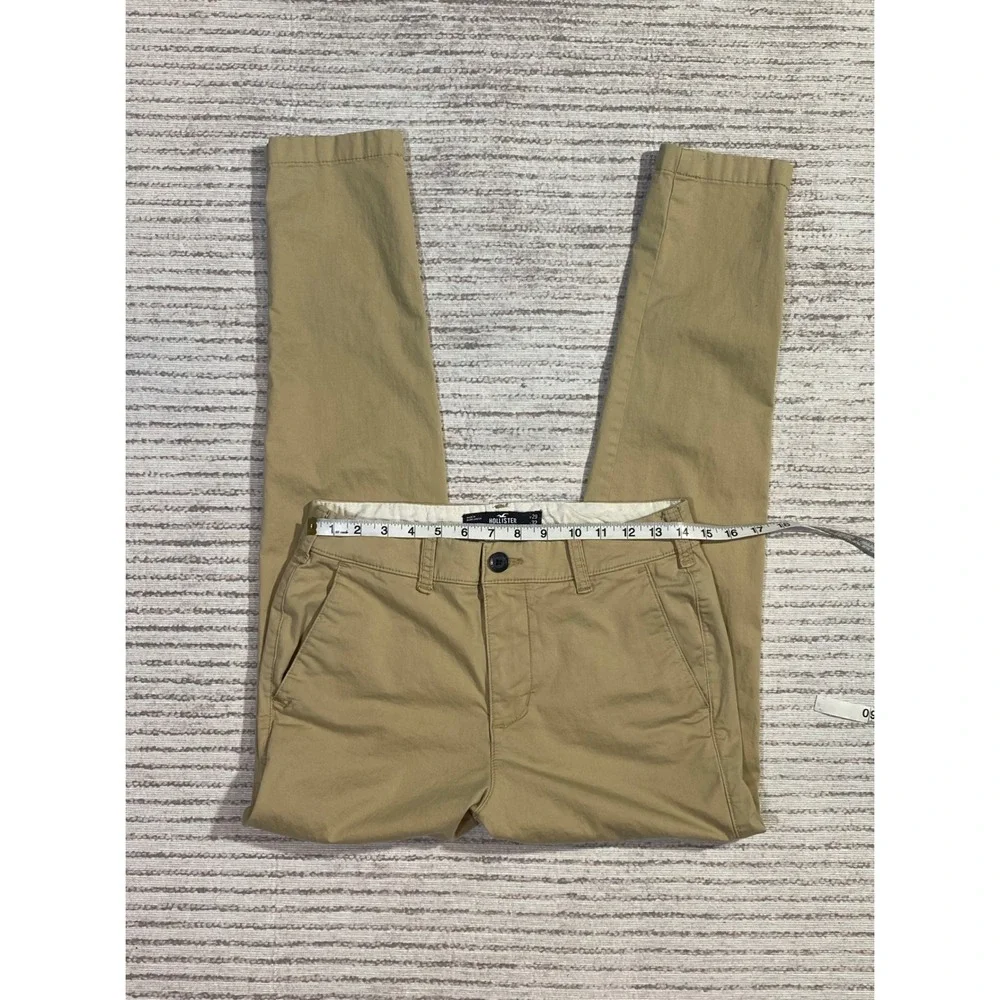 Hollister Mens Skinny Chino Pants Khaki Tan Epic Flex Stretch W29 L32